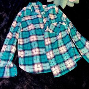 Merona Green Flannel